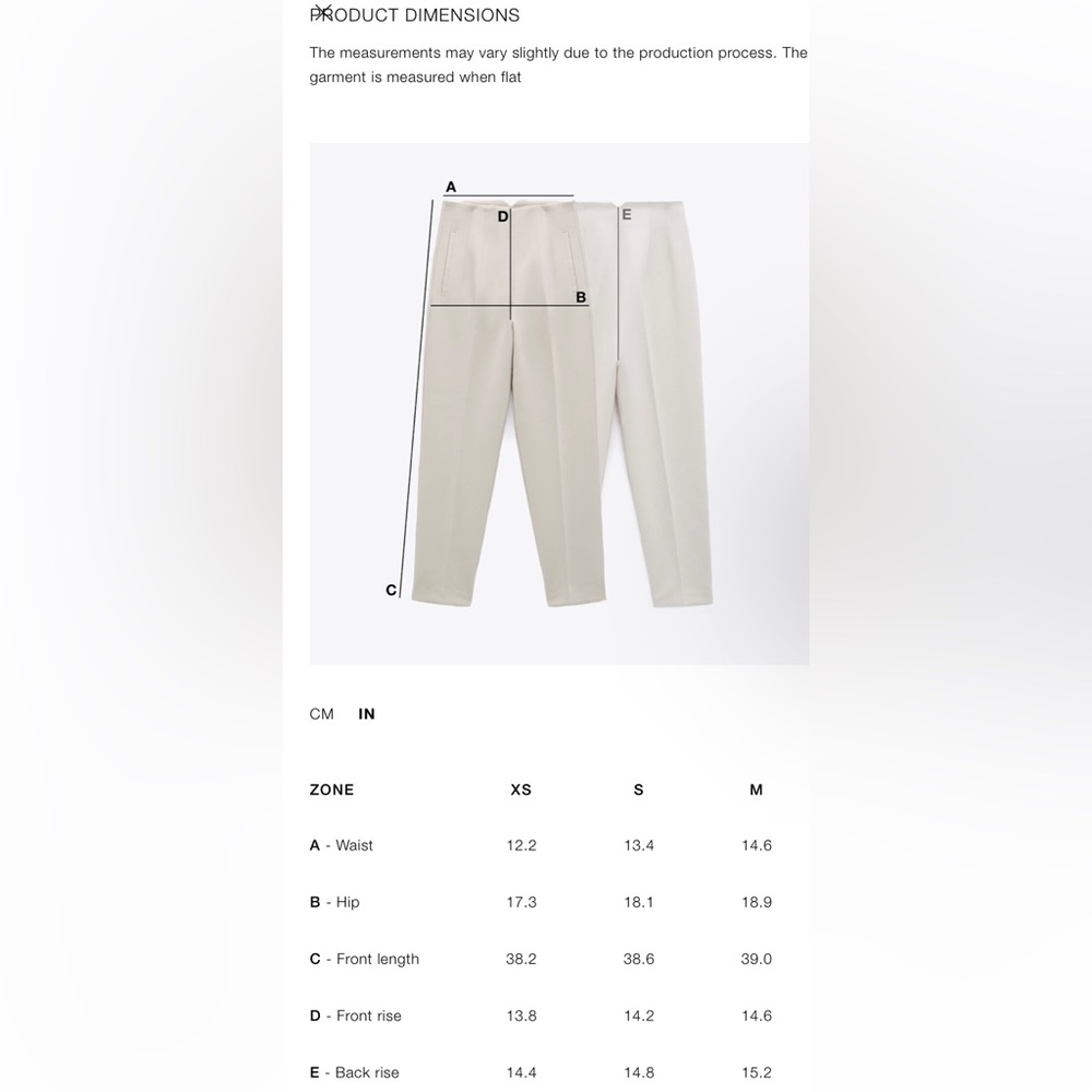 ZARA Elegant PANTS WITH A HIGH WAIST Light Blue Women's Pants - Picture 7 of 8